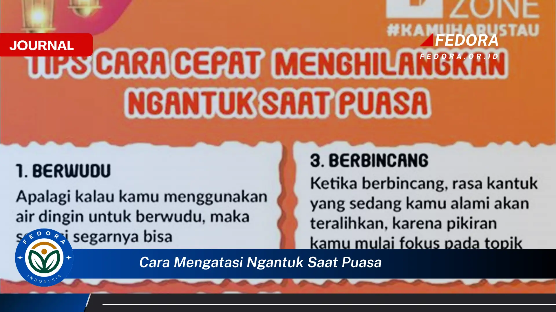 Ketahui Cara Mengatasi Ngantuk Saat Puasa, Tips Ampuh dan Praktis untuk Tetap Produktif