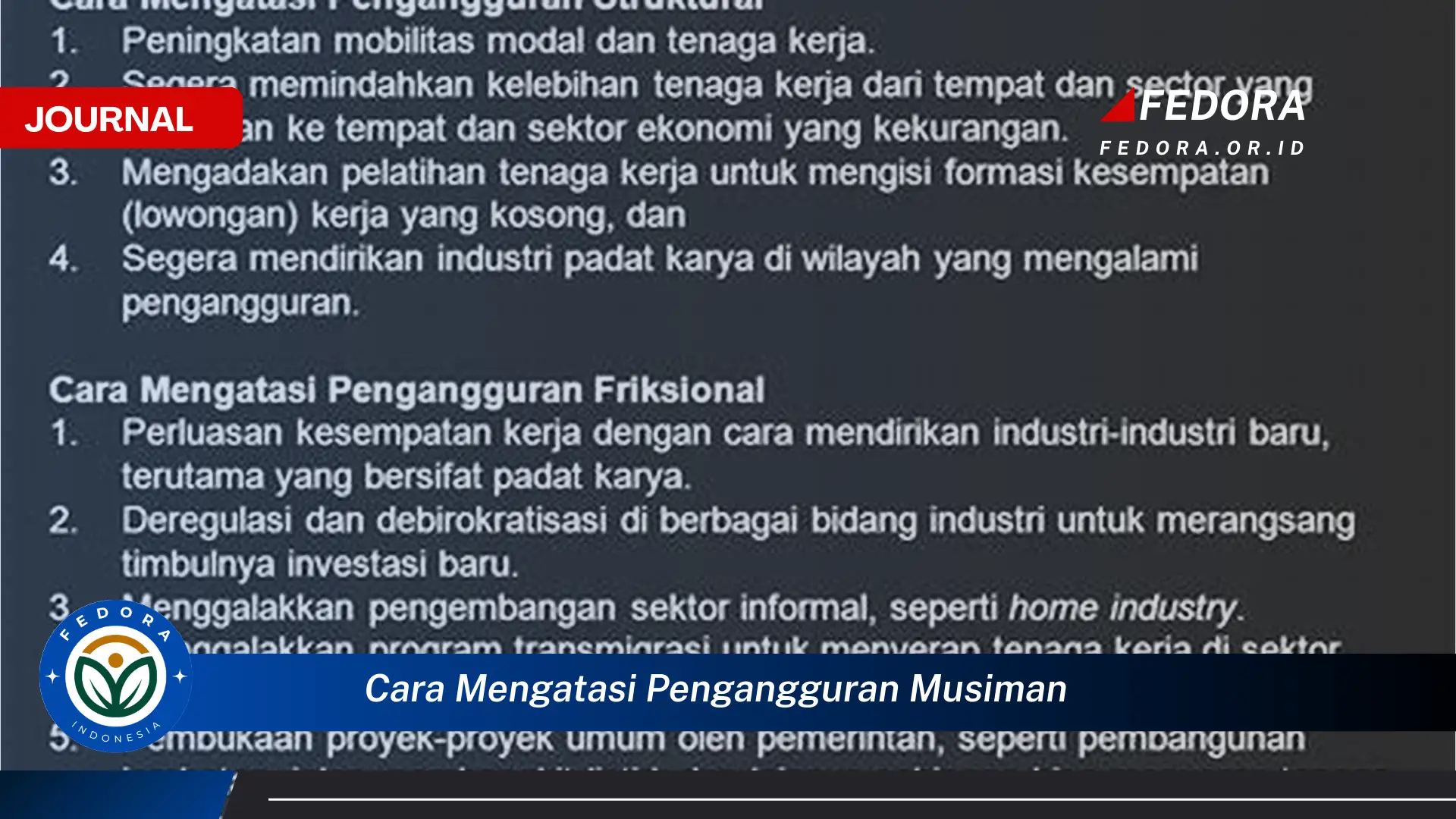 Inilah Cara Mengatasi Pengangguran Musiman, Tips Ampuh untuk Stabilkan Ekonomi Anda