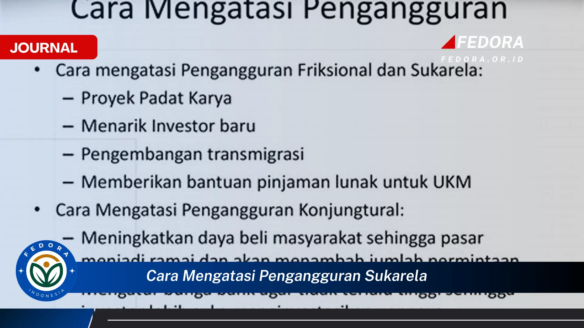 Ketahui Cara Mengatasi Pengangguran Sukarela dan Meningkatkan Peluang Kerja