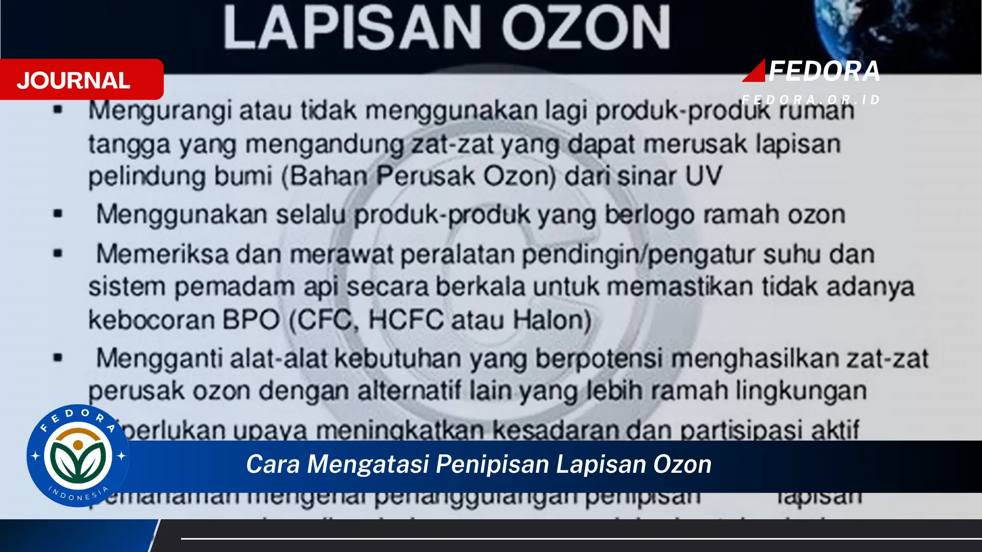 Temukan Cara Mengatasi Penipisan Lapisan Ozon dan Melindungi Bumi Kita